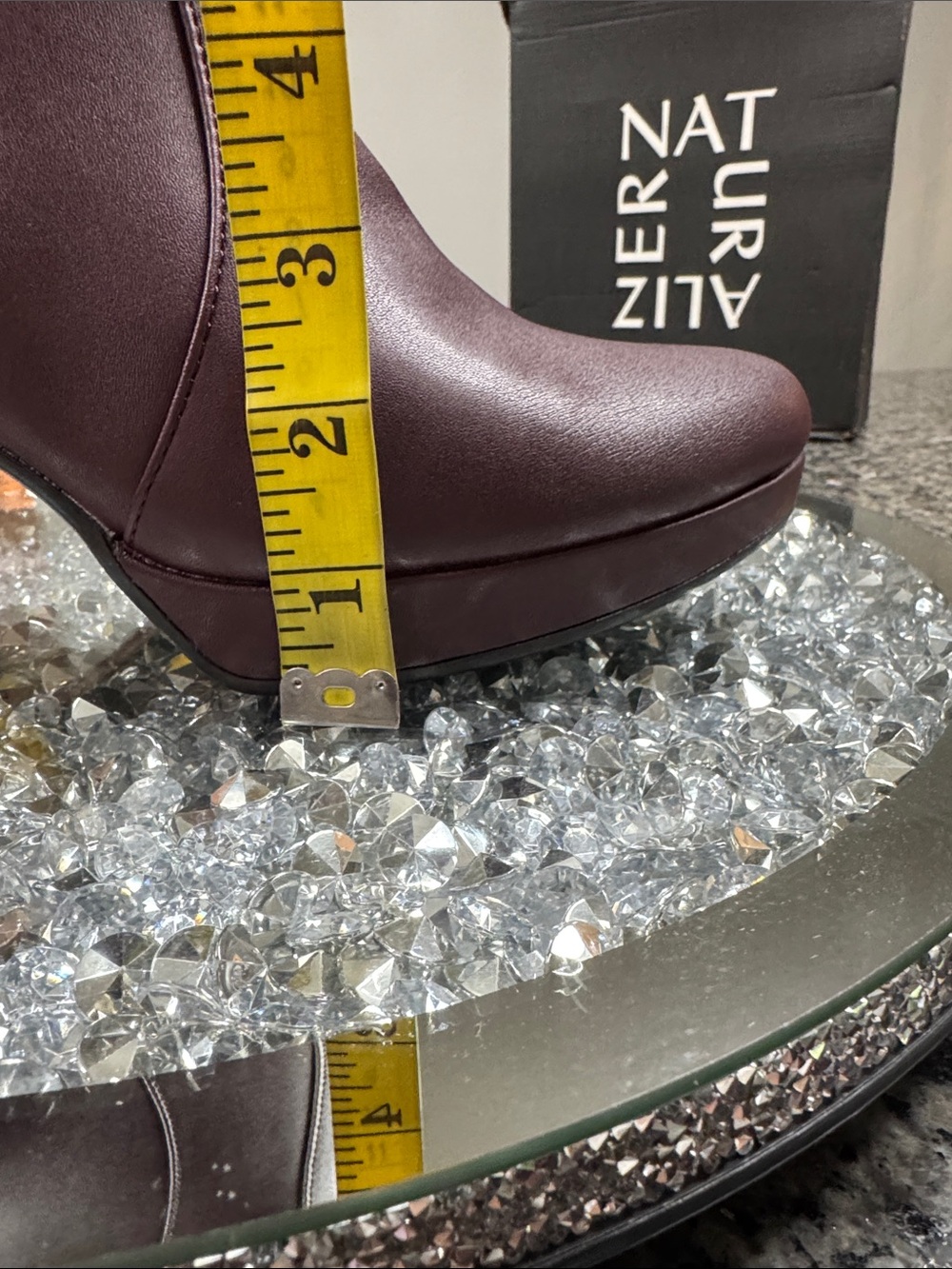 Naturalizer Braxton Burgundy Platform Ankle Boots NEW 11 - Picture 13 of 15